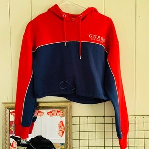 Guess crop top hoodie.